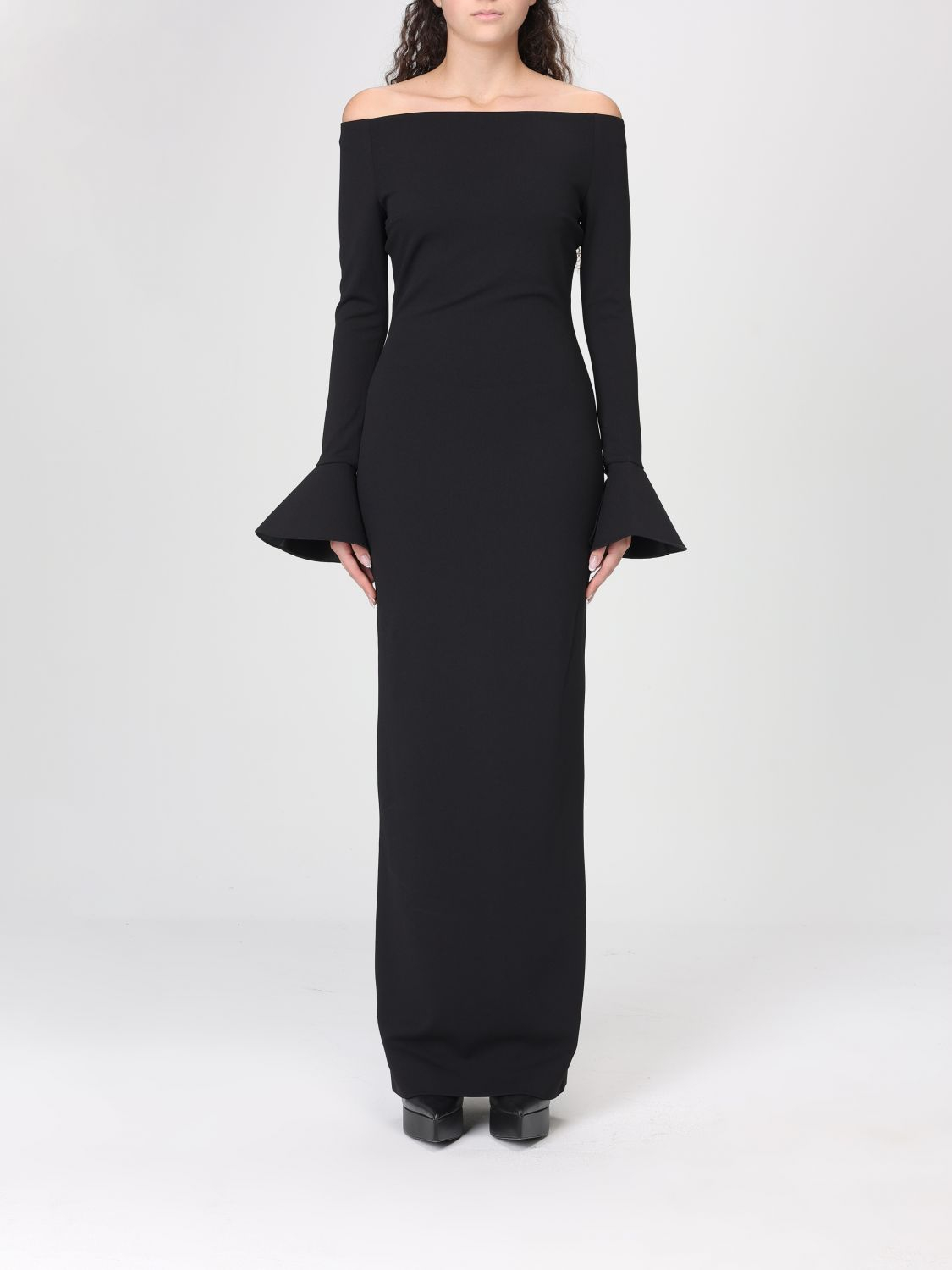 [Solace London] Long sleeve dress SS26 OS46053 BLACK