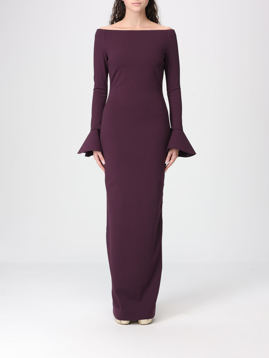 [Solace London] Long sleeve dress SS26 OS46053 PLUM