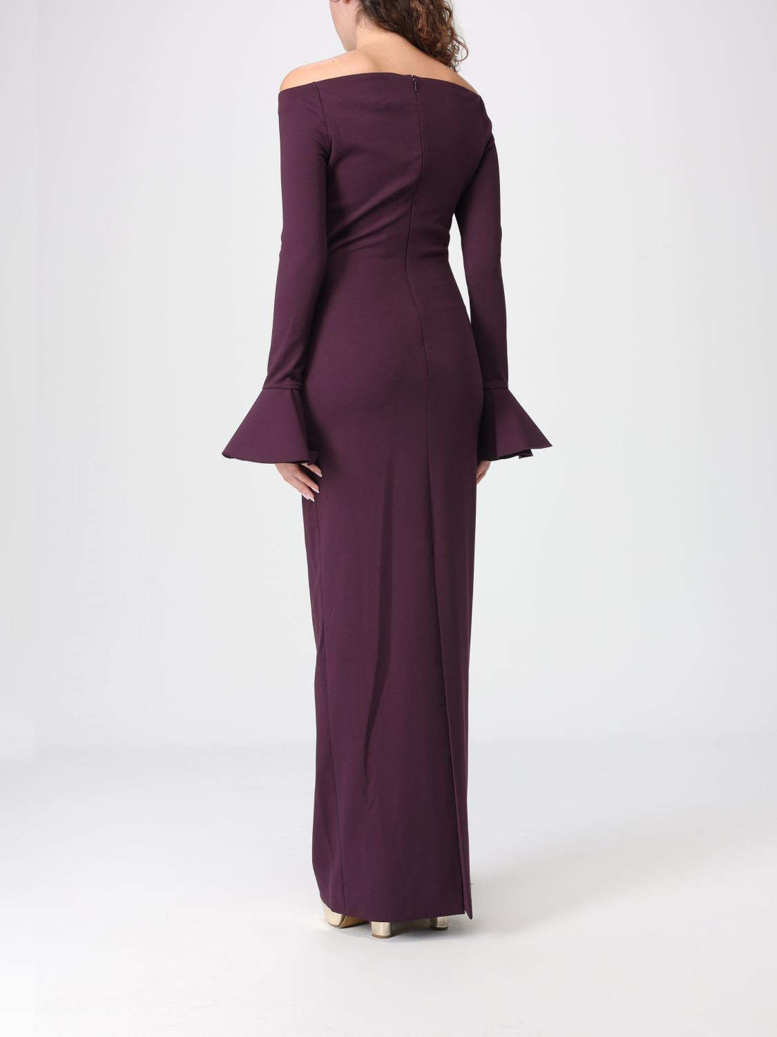 [Solace London] Long sleeve dress SS26 OS46053 PLUM
