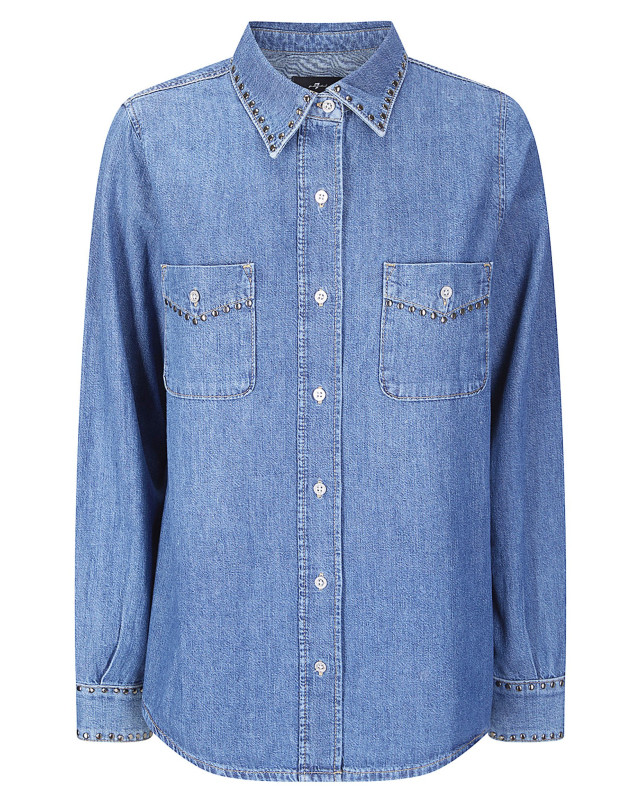 [7 FOR ALL MANKIND] Shirts Long Sleeve SS26 7U84TC21 21C