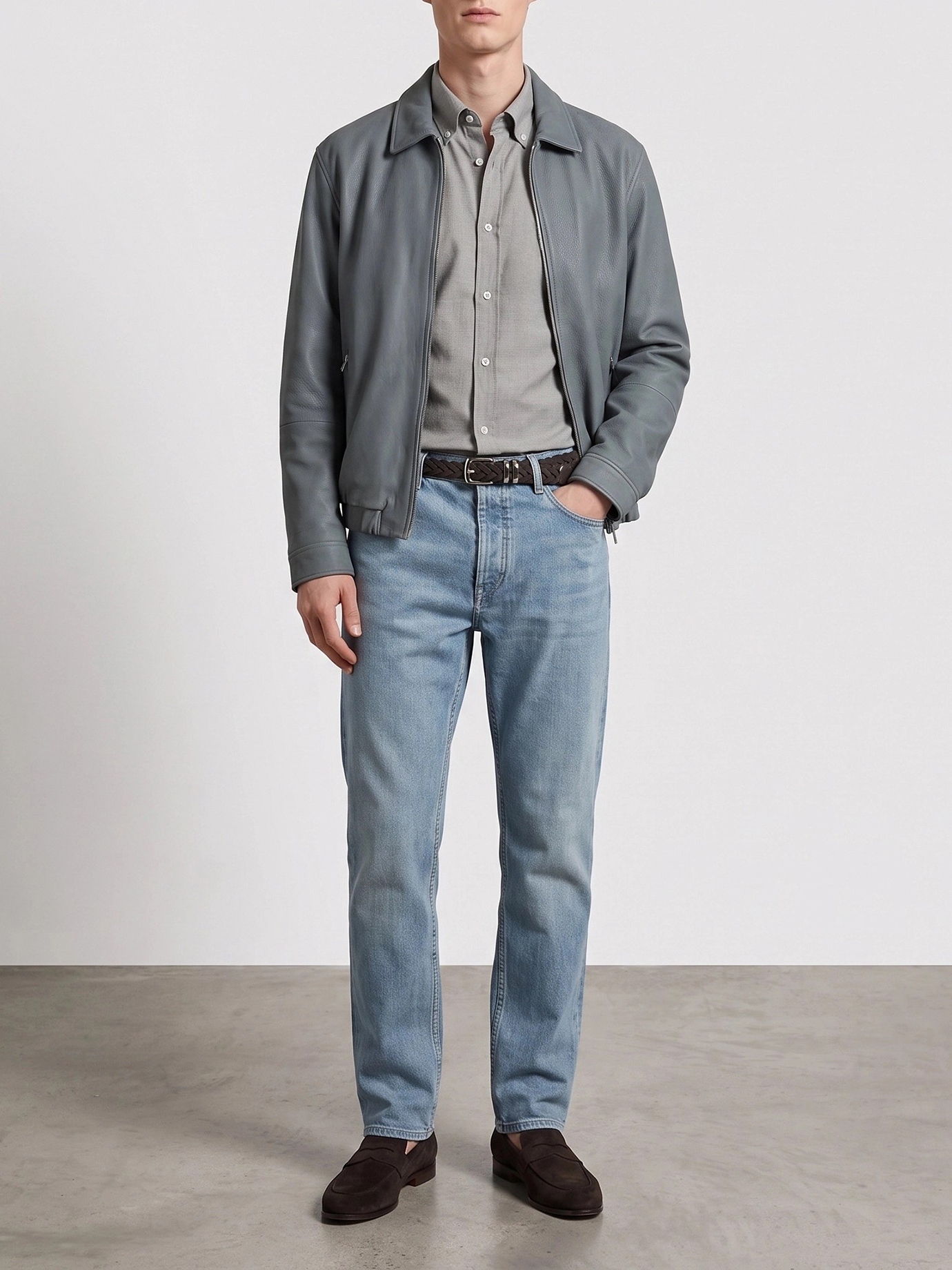 [Brunello Cucinelli] Leather Jacket SS26 MPMOP2071CLF40_X