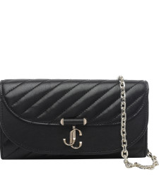 [Jimmy Choo] Wallet FW26 AVN CURVE WALLET/CHNHBUBLACK/SHINY GOLD