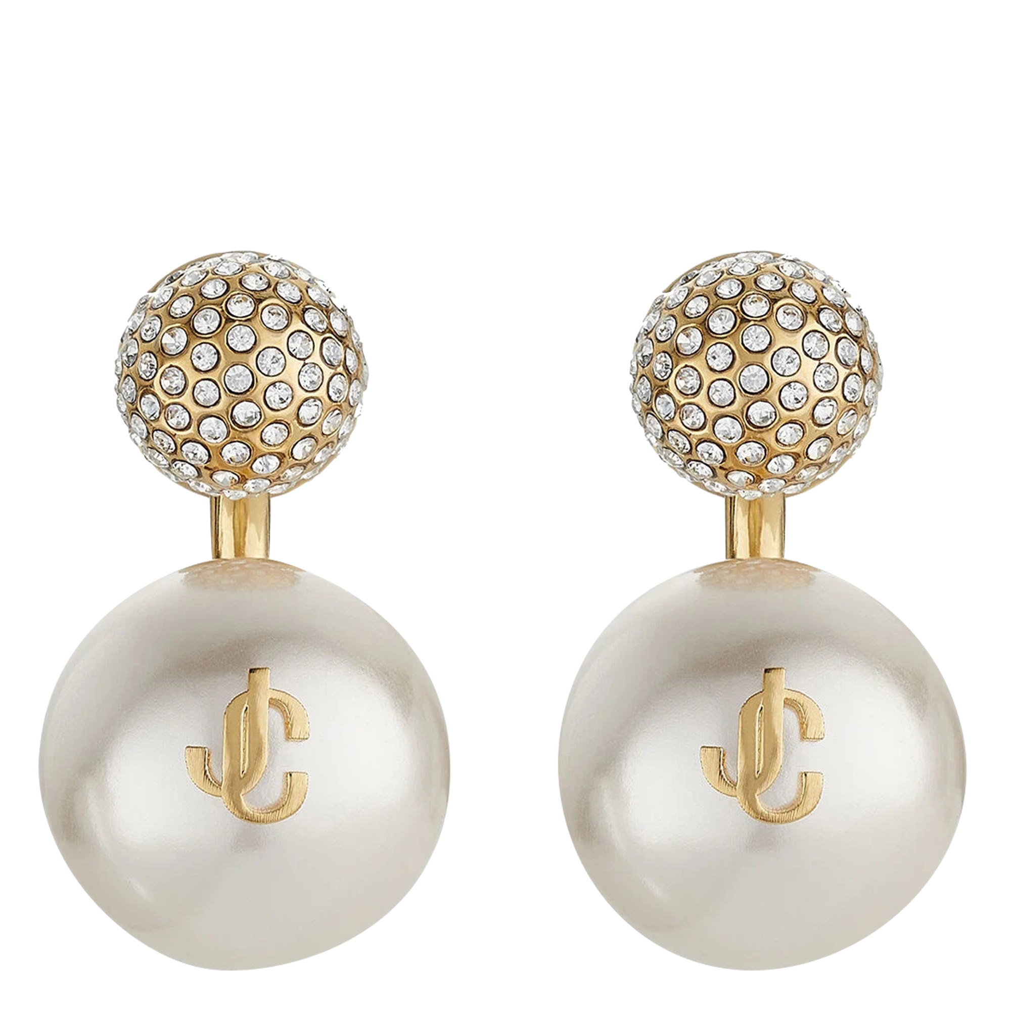 [Jimmy Choo] Earring FW26 AURI EARRING/SJIQGOLD/WHITE/CRYSTAL