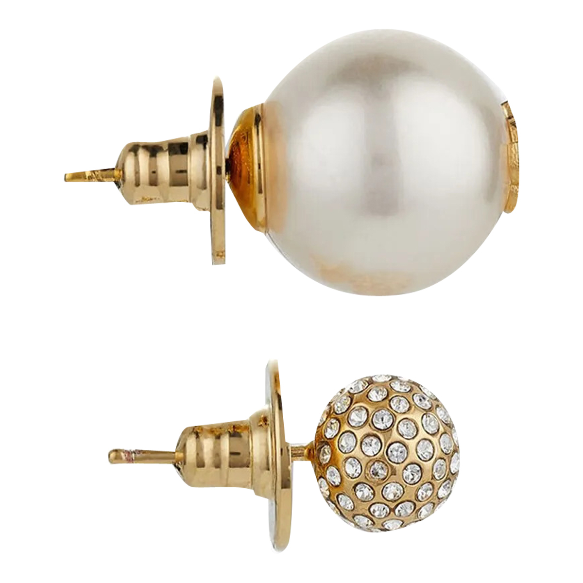 [Jimmy Choo] Earring FW26 AURI STUDSJIQGOLD/WHITE/CRYSTAL