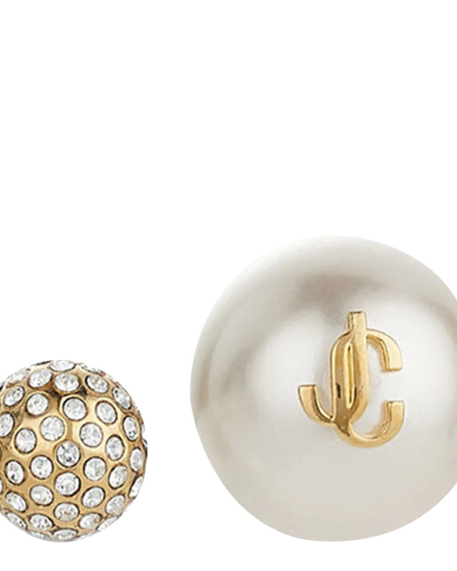 [Jimmy Choo] Earring FW26 AURI STUDSJIQGOLD/WHITE/CRYSTAL