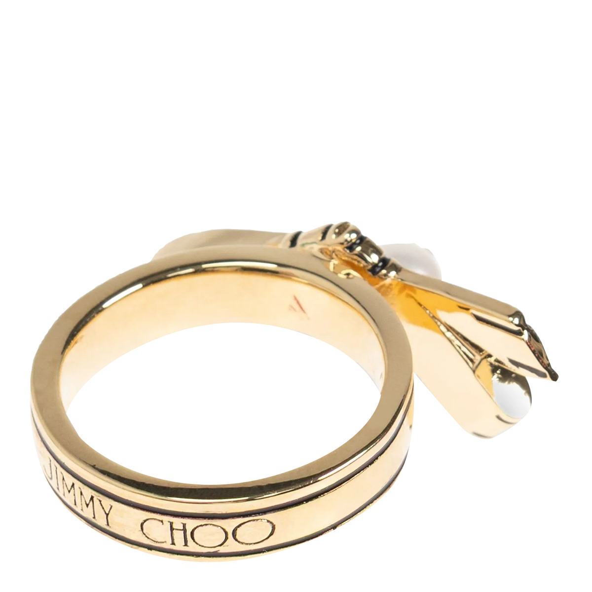 [Jimmy Choo] Ring FW26 RIBBON RINGJKIGOLD/BLACK/WHITE