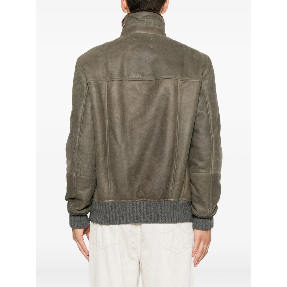[Brunello Cucinelli] Leather Jacket FW26 MPMWT1952  CMD40