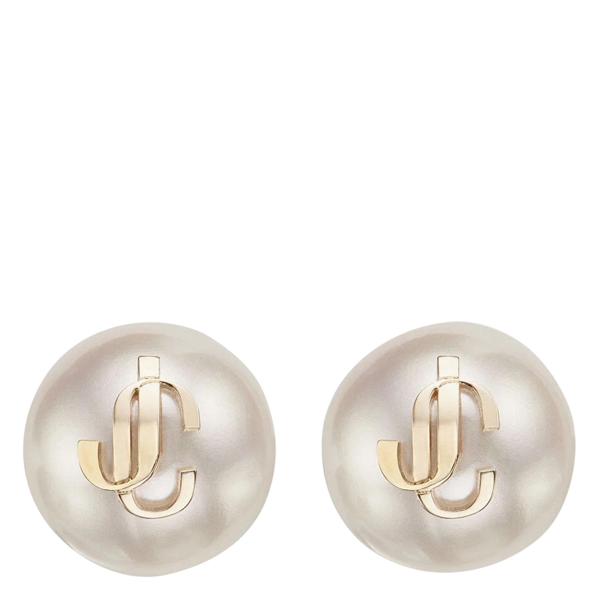 [Jimmy Choo] Earring FW26 JC PEARL STUDSDXQGOLD/WHITE