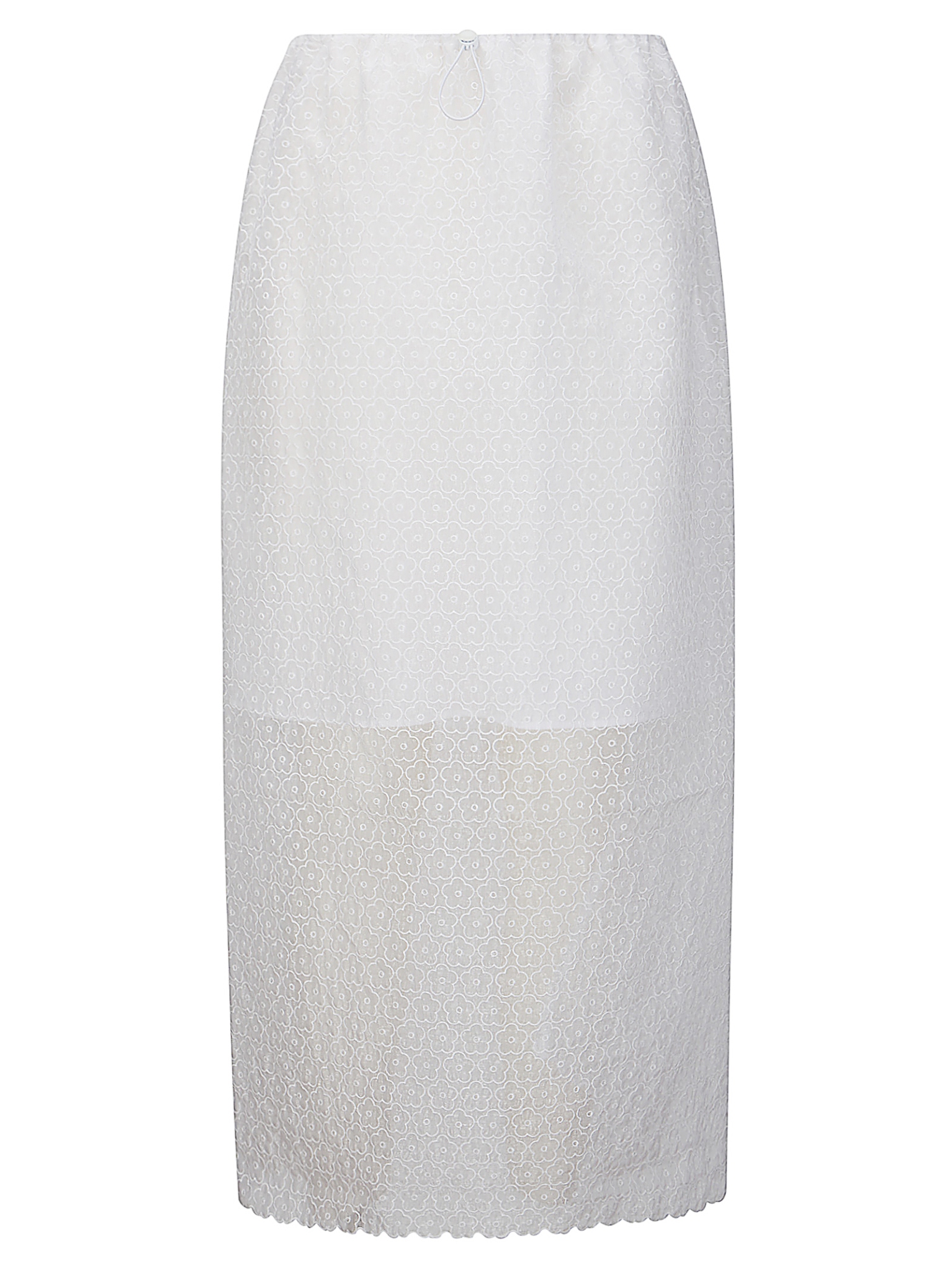 [Cecilie Bahnsen] Long skirt SS26 126RTW17013 WHITE