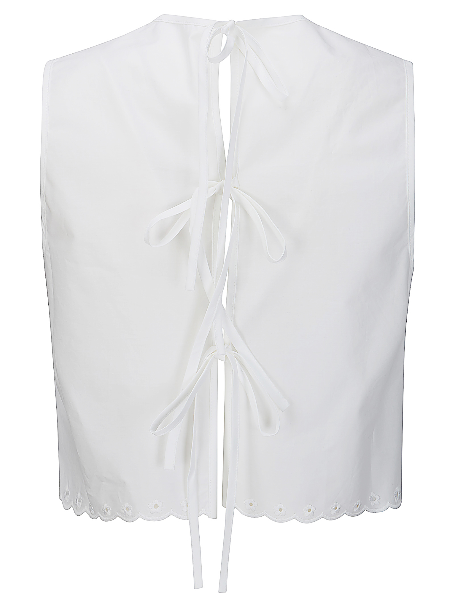 [Cecilie Bahnsen] T-shirts Sleeveless SS26 126RTW11018 WHITE