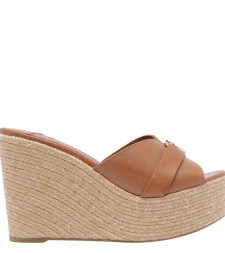 [Jimmy Choo] Sandals FW26 LEDA WEDGE 100FDZTAN/GOLD