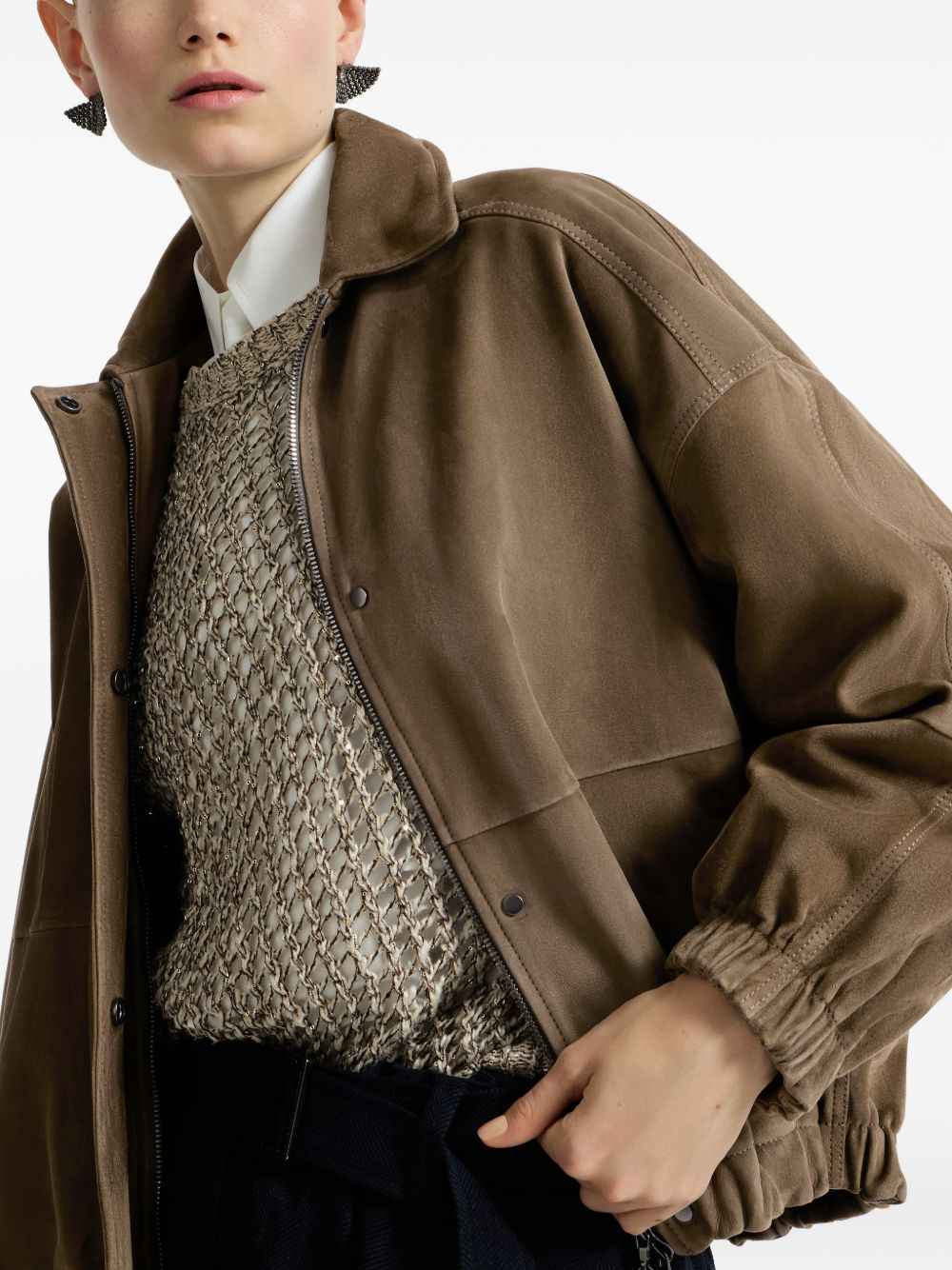 [Brunello Cucinelli] Leather Jacket FW26 MPCAI7594PC9801