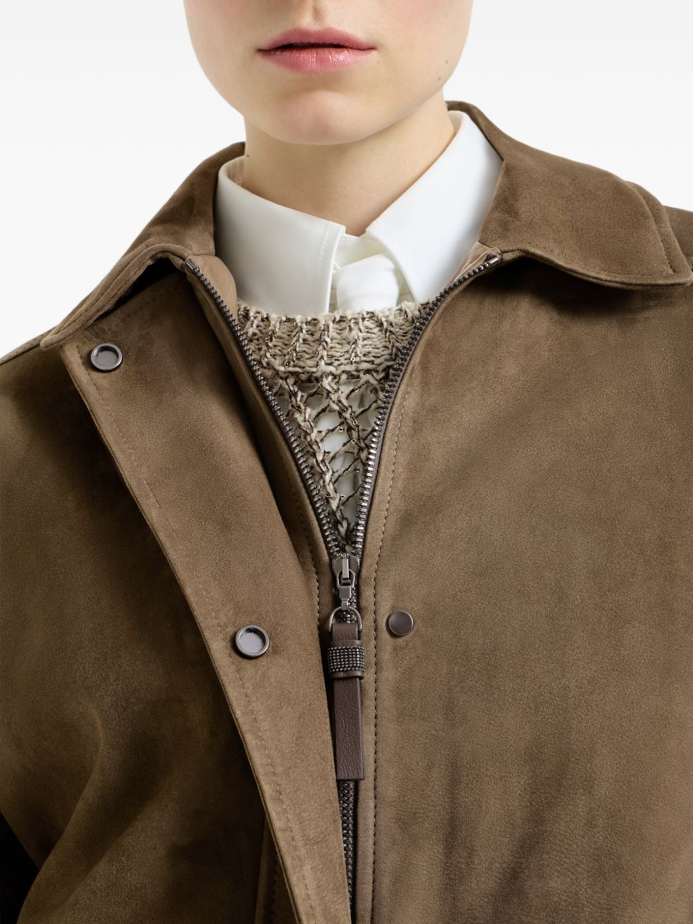 [Brunello Cucinelli] Leather Jacket FW26 MPCAI7594PC9801