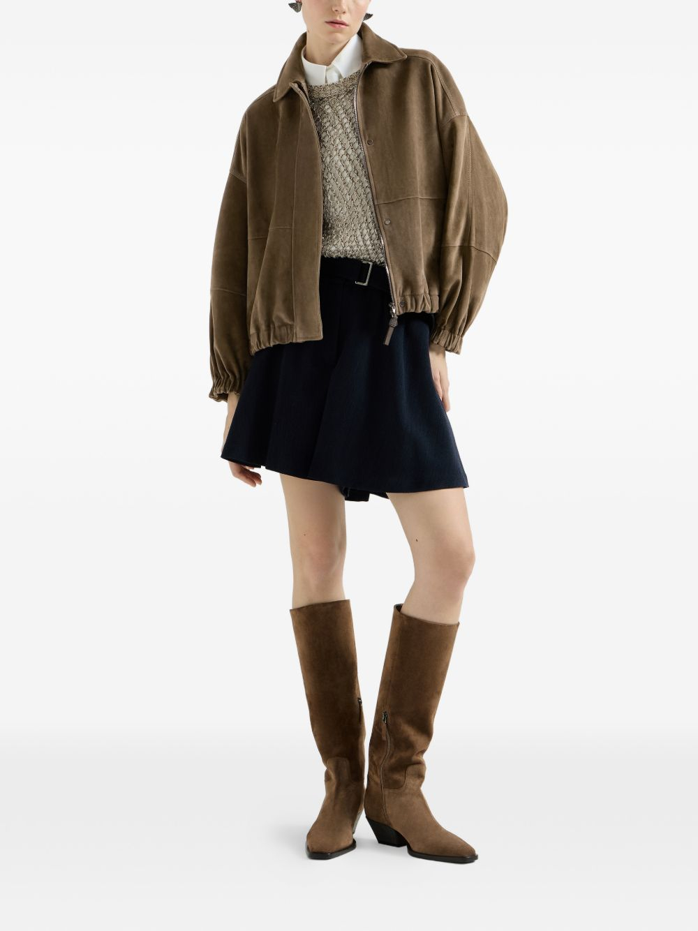 [Brunello Cucinelli] Leather Jacket FW26 MPCAI7594PC9801