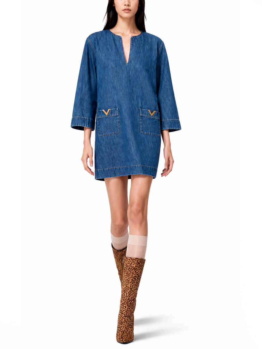 [Valentino] Long sleeve dress SS26 8B3DA03B9YA_558