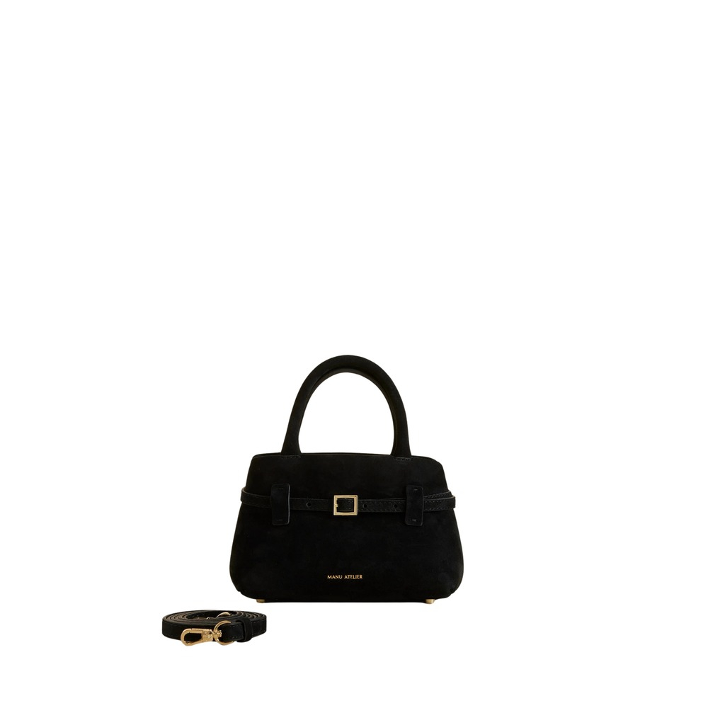 [Manu Atelier] Tote bag FW26 2024390 LECAMBON20 BLACK