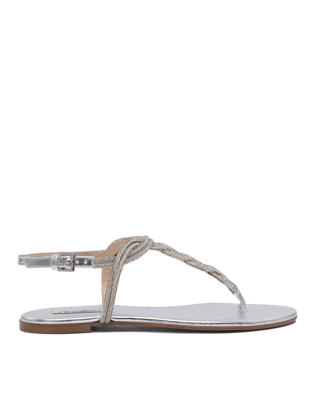 [Ninalilou] Sandals SS26 351172NAPPA LAM ARGENTO