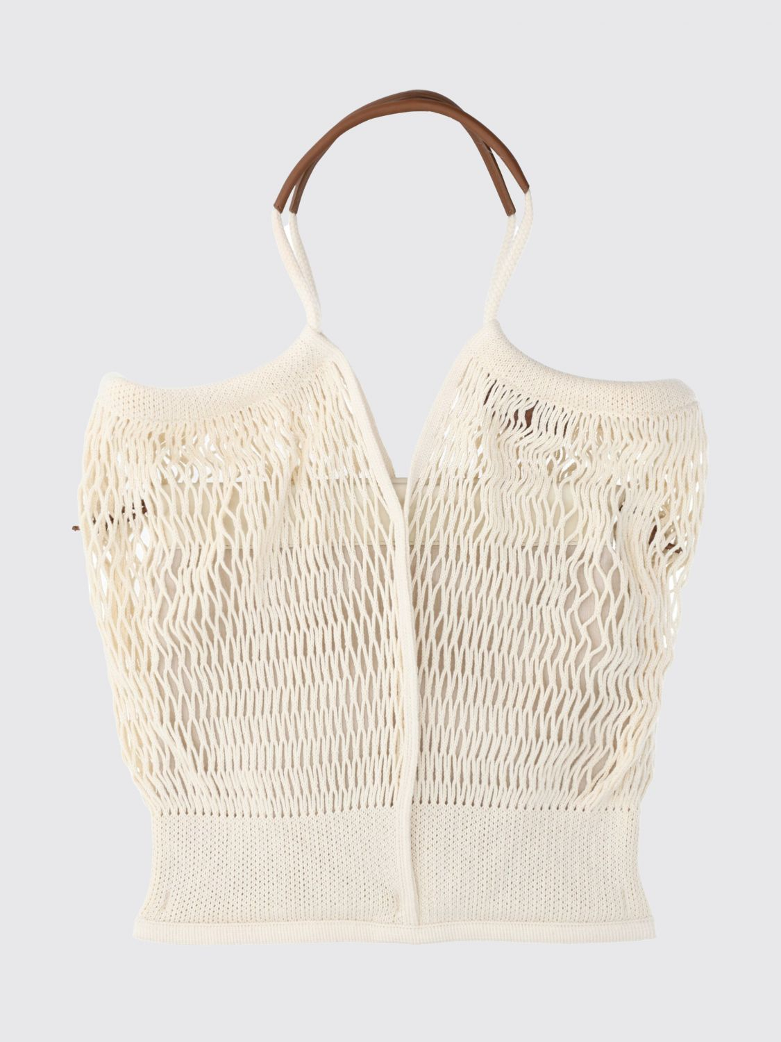 [HEREU] Tote bag SS26 CALFIWBS26 NATURAL/CHESTNUT