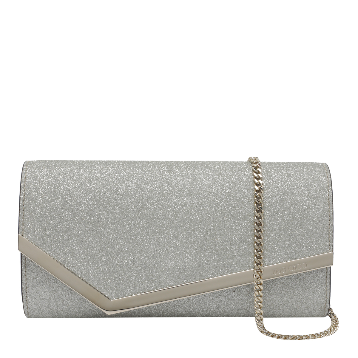 [Jimmy Choo] Clutch bag FW26 EMMIEDGZPLATINUM ICE