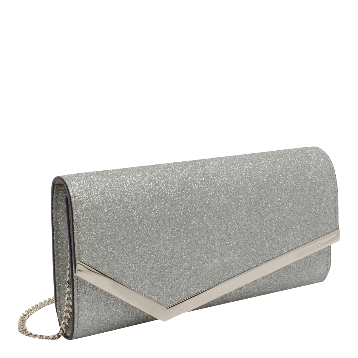 [Jimmy Choo] Clutch bag FW26 EMMIEDGZPLATINUM ICE