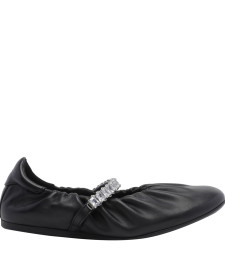 [Jimmy Choo] Flat shoes FW26 JADE BALLERINAGKEBLACK/CRYSTAL