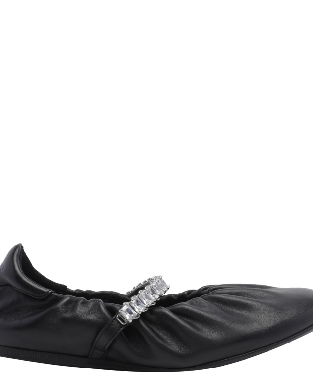 [Jimmy Choo] Flat shoes FW26 JADE BALLERINAGKEBLACK/CRYSTAL