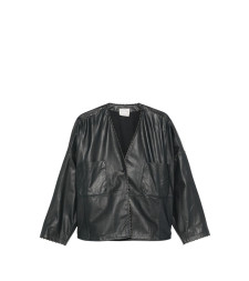[Forte Forte] Leather Jacket FW26 15011MYJACKETPETROLE