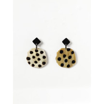 [ALLUJEWELS] Earring SS26 ORECCHINI CORNO TRIANGOLO MARRONE