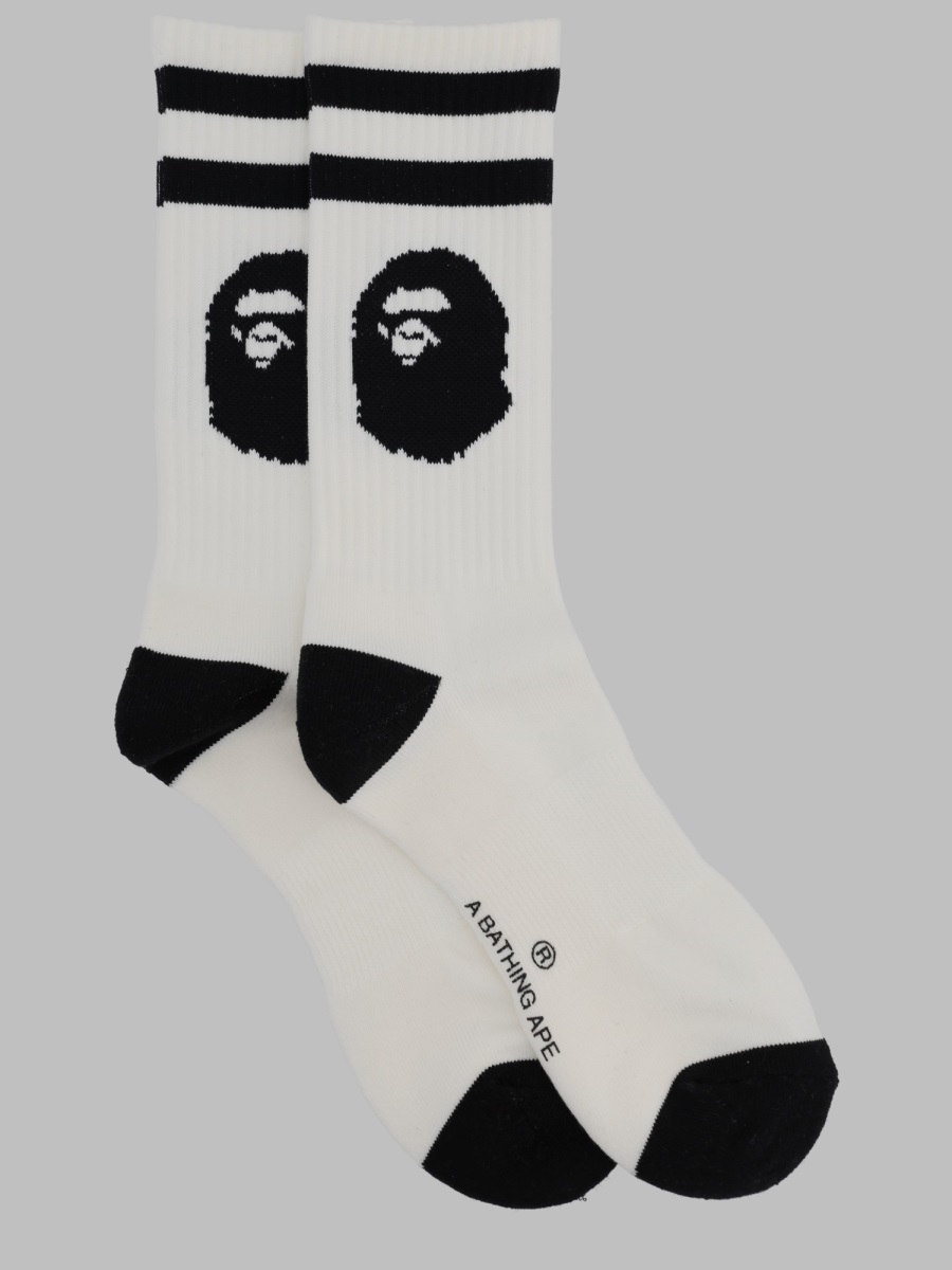 [A BATHING APE] Socks SS26 001SOM301002M_WHITE