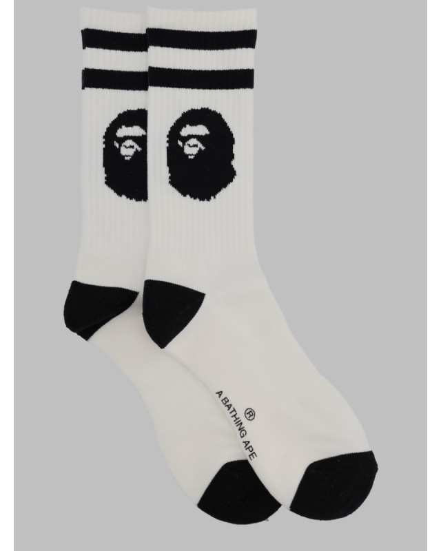 [A BATHING APE] Socks SS26 001SOM301002M_WHITE