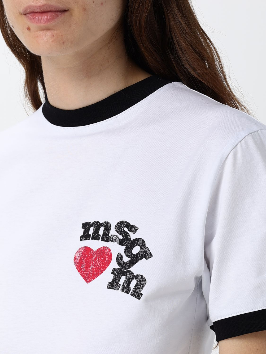 [MSGM] T-shirts Short Sleeve SS26 4042MDM88267002 OPTICAL WHITE