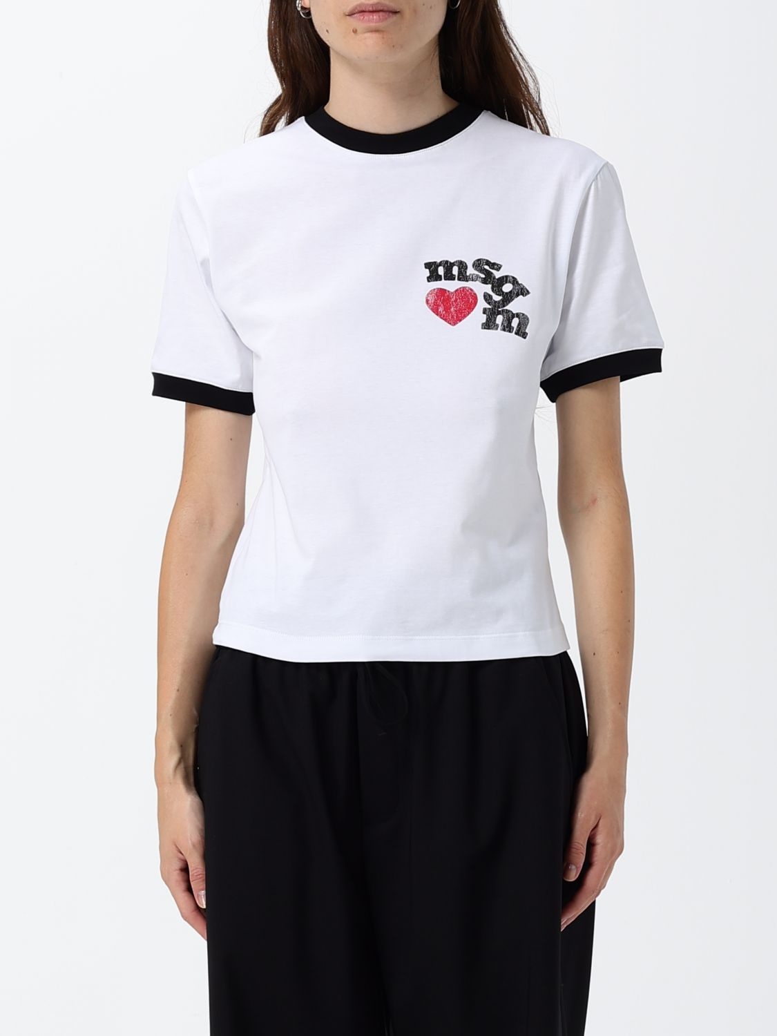 [MSGM] T-shirts Short Sleeve SS26 4042MDM88267002 OPTICAL WHITE