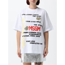 [MSGM] T-shirts Short Sleeve SS26 4042MDM102267002 OPTICAL WHITE