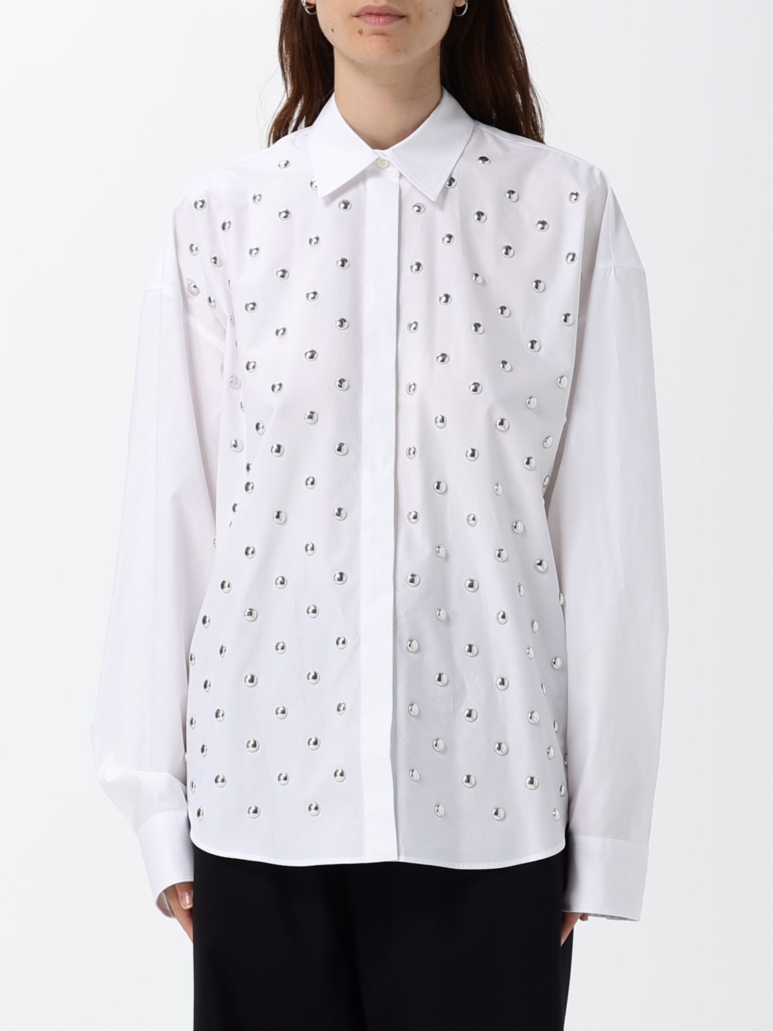 [MSGM] Shirts Long Sleeve SS26 4042MDE05X267112 WHITE