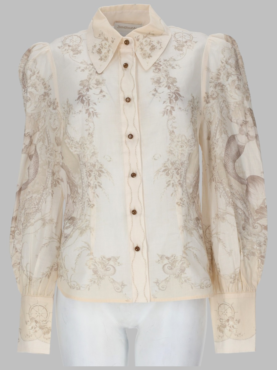 [Zimmermann] Shirts Long Sleeve SS26 4368TC26R_MERMT