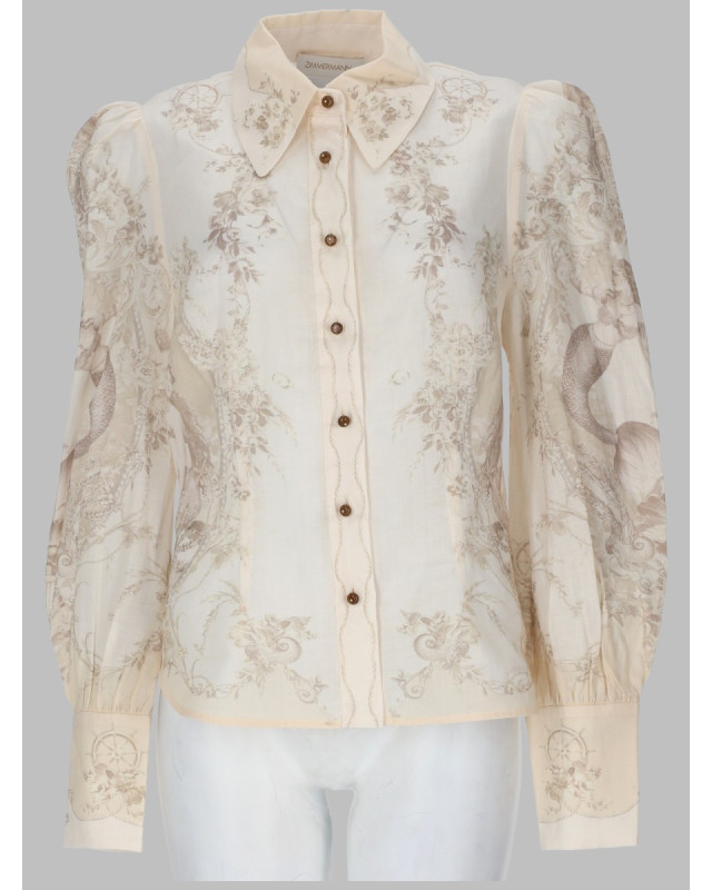 [Zimmermann] Shirts Long Sleeve SS26 4368TC26R_MERMT