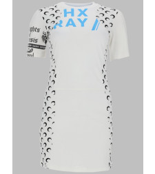 [MARINE SERRE] Short sleeve dress SS26 WDR484A_UJER0003WH10