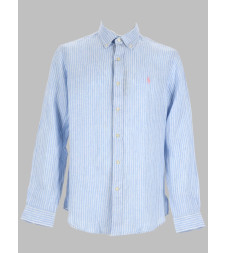 [Polo Ralph Lauren] Shirts Long Sleeve SS26 710B15594_0057188BBLUEWHITE