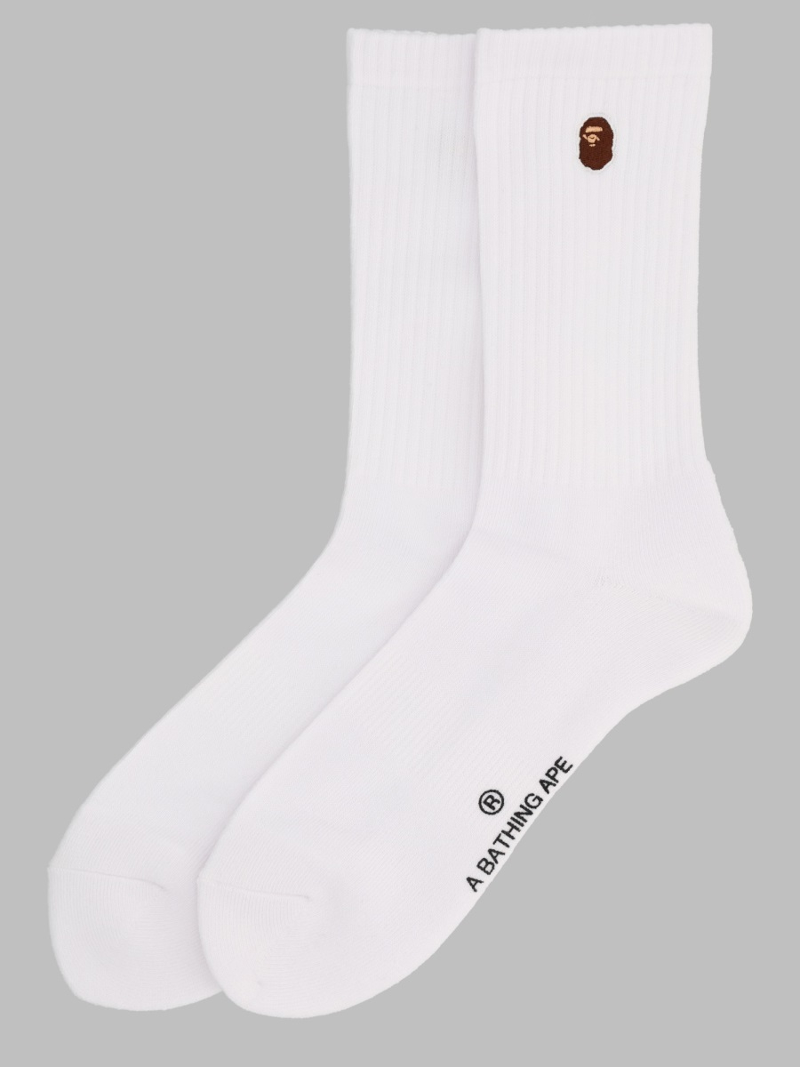 [A BATHING APE] Socks SS26 001SOM301004M_WHITE