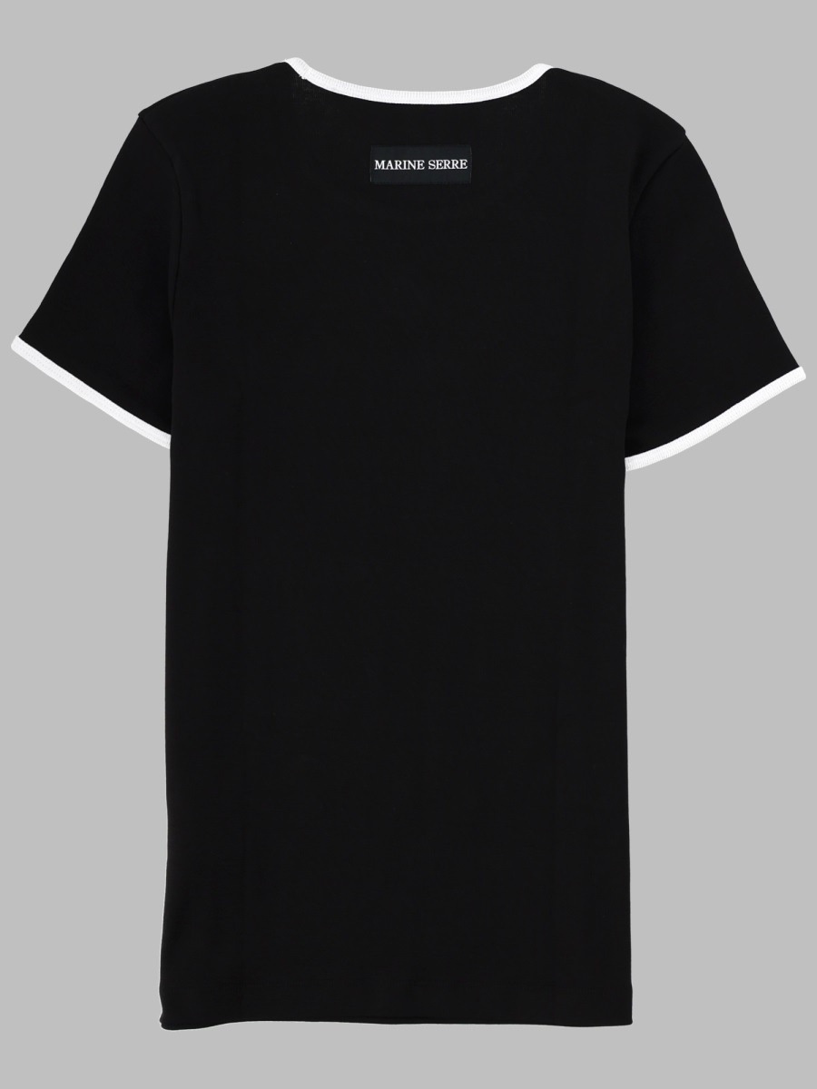 [MARINE SERRE] T-shirts Short Sleeve SS26 UTT014A_CJER0008BK96