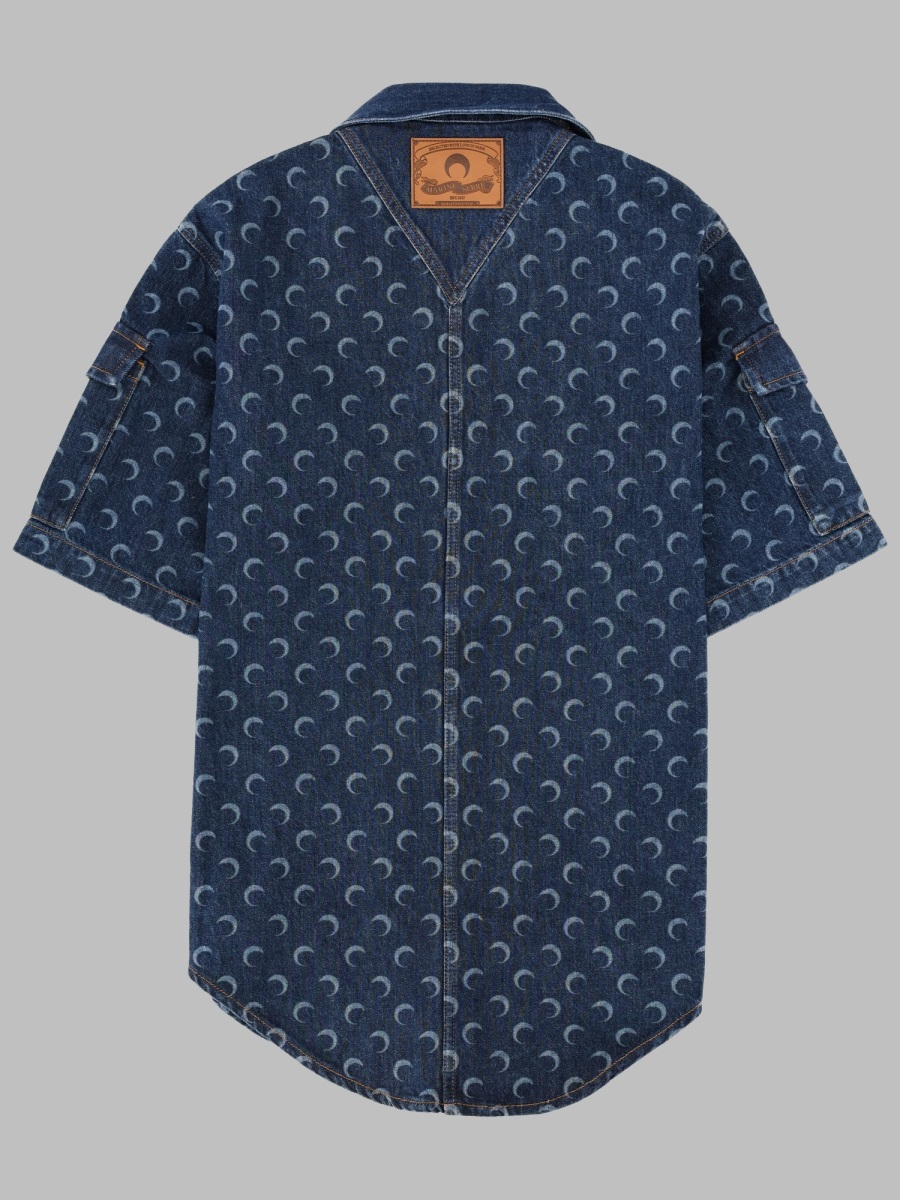 [MARINE SERRE] Shirts Short Sleeve SS26 MSI062A_RDEN0002BL80