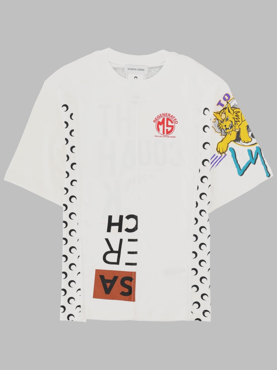 [MARINE SERRE] T-shirts Short Sleeve SS26 MTT102A_UJER0003WH10