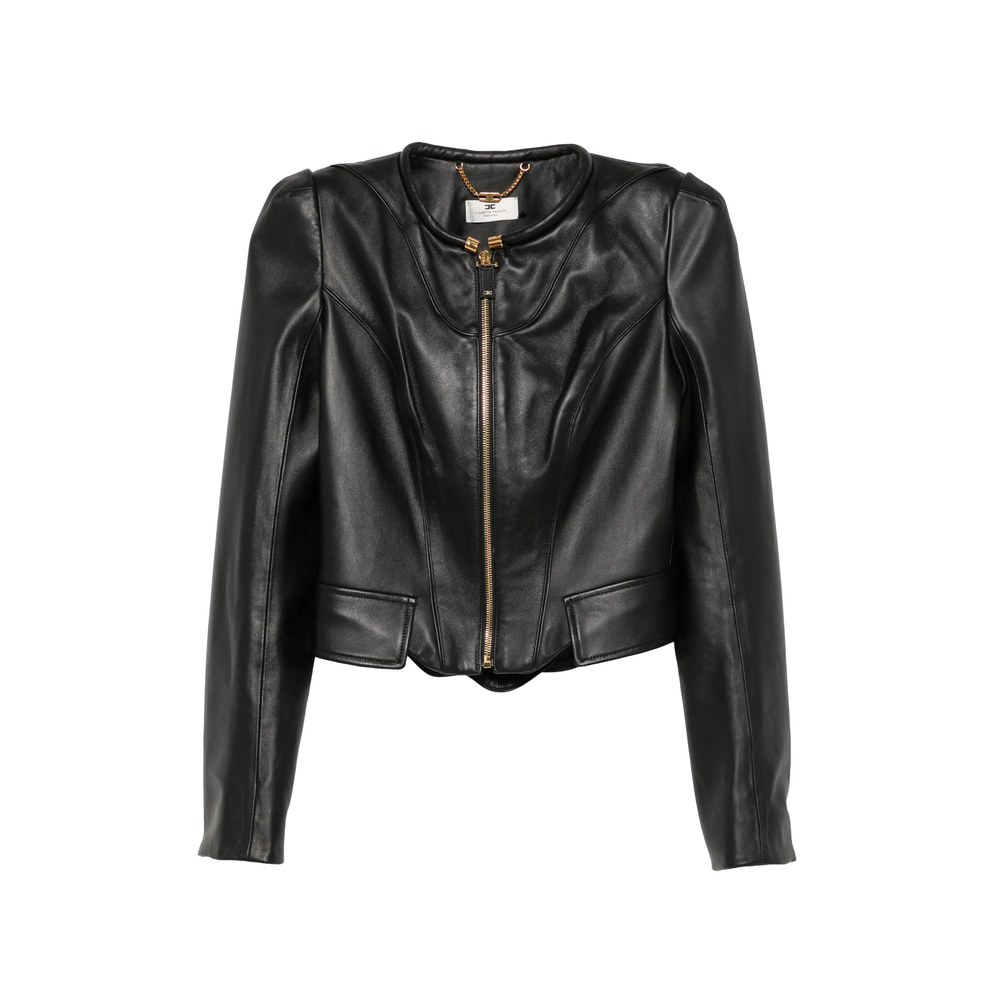 [ELISABETTA FRANCHI] Leather Jacket FW26 GD06G66E2  110