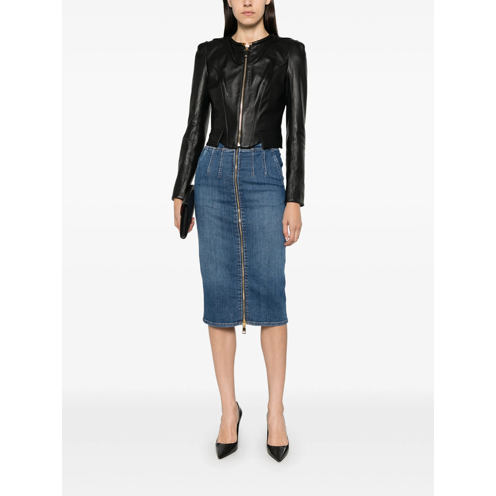 [ELISABETTA FRANCHI] Leather Jacket FW26 GD06G66E2  110