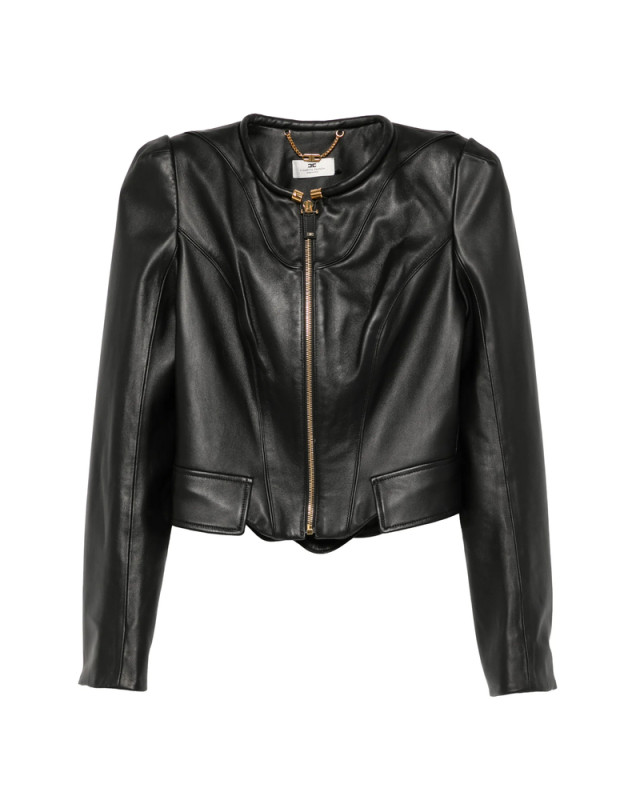 [ELISABETTA FRANCHI] Leather Jacket FW26 GD06G66E2  110