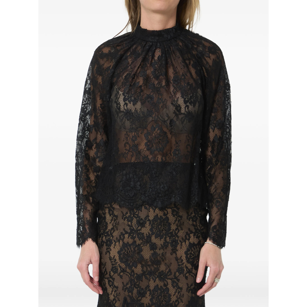 [Self-portrait] Blouse FW26 PF26-032TA-B  BLACK