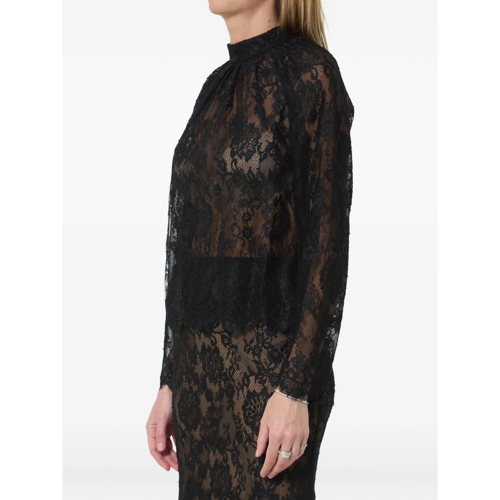 [Self-portrait] Blouse FW26 PF26-032TA-B  BLACK