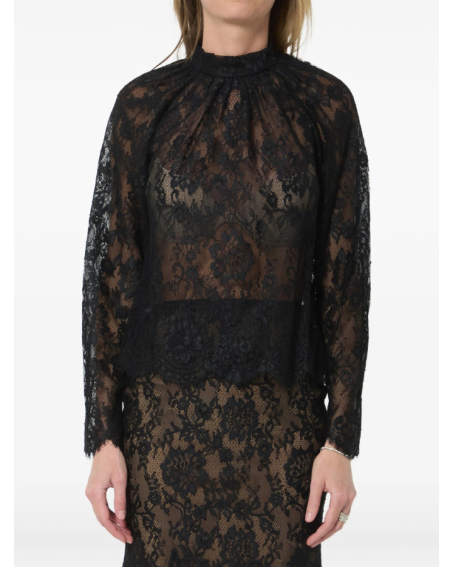 [Self-portrait] Blouse FW26 PF26-032TA-B  BLACK