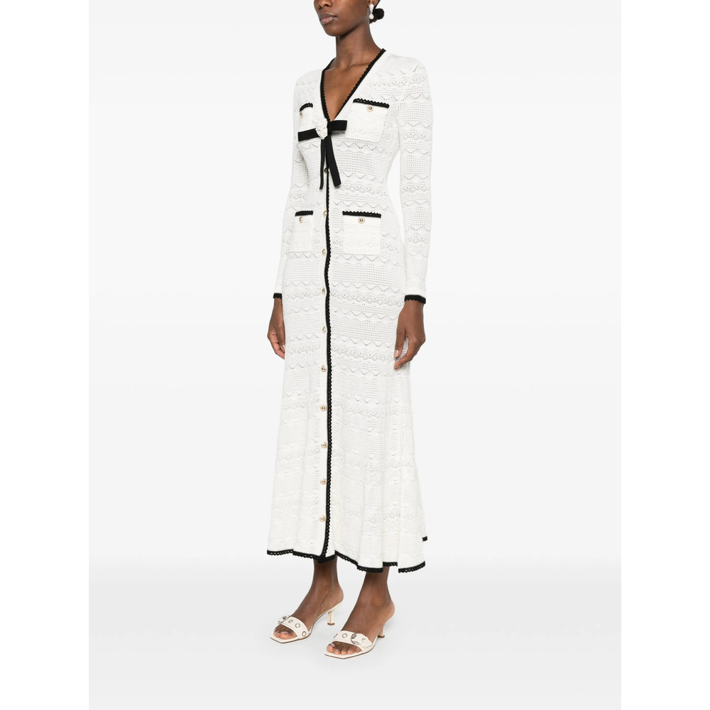 [Self-portrait] Long sleeve dress FW26 PF26-075C-W  WHITE