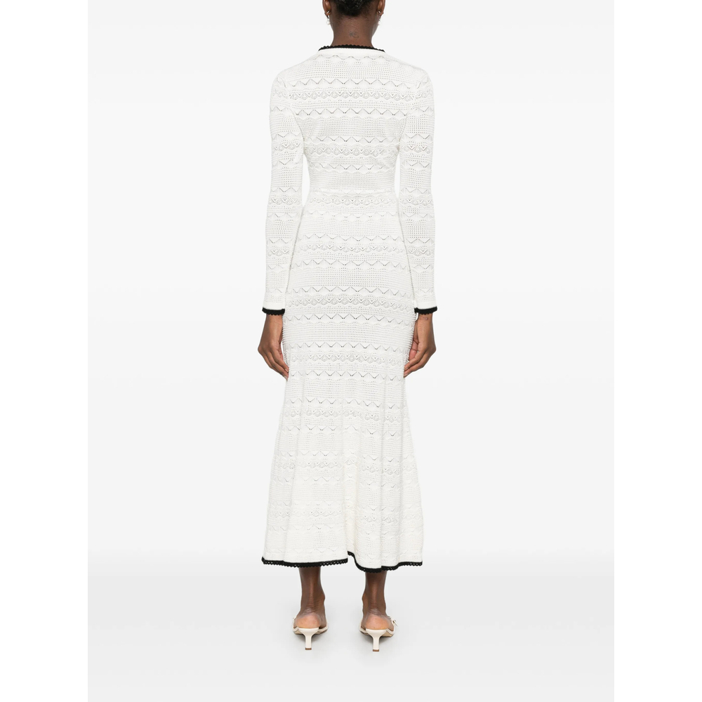 [Self-portrait] Long sleeve dress FW26 PF26-075C-W  WHITE